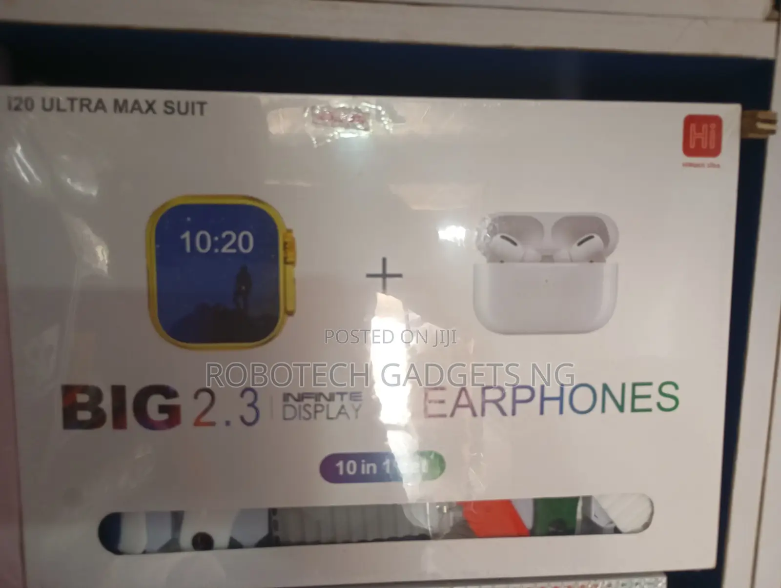 I20 Ultra Max Smart Watch + Earpods + 10 Straps