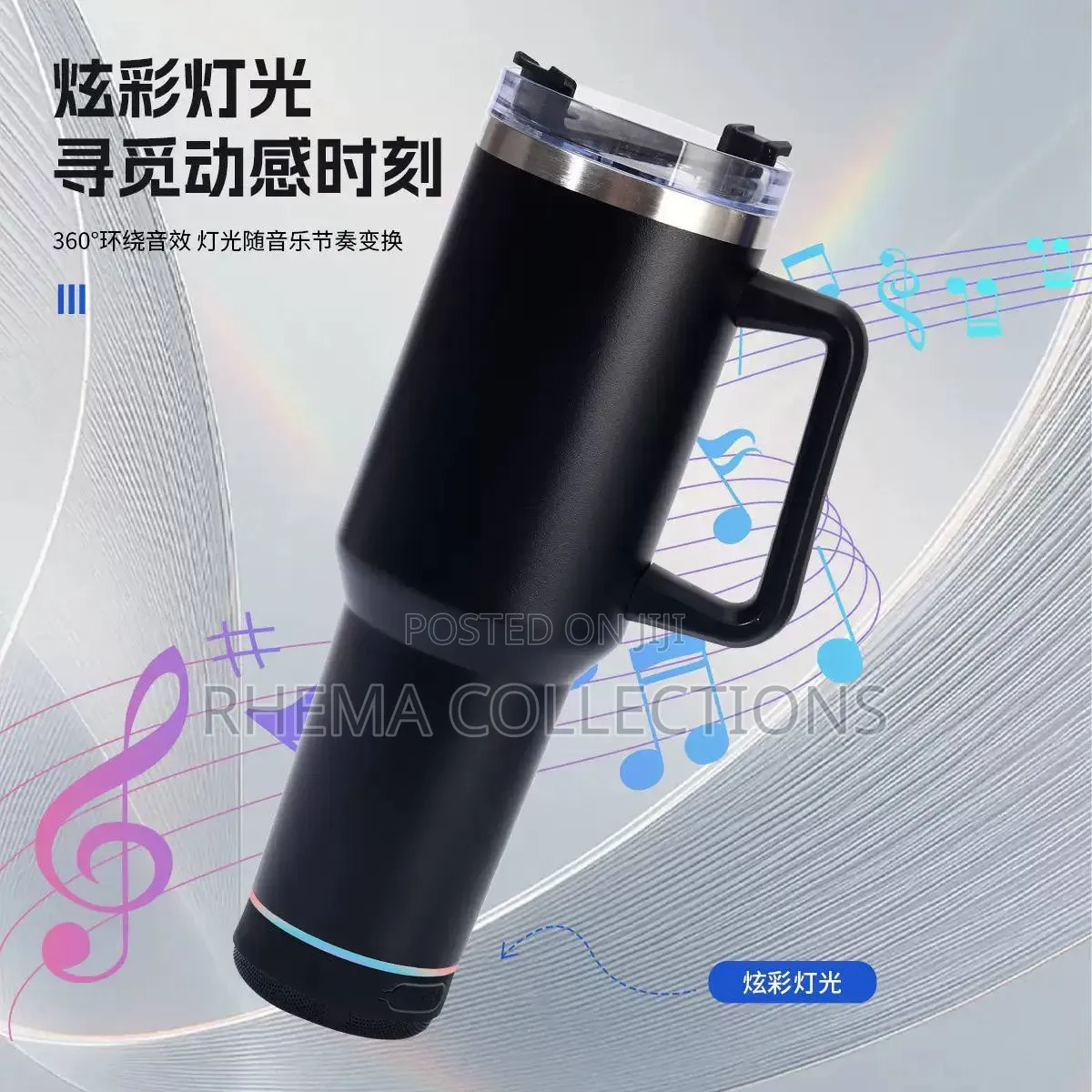 Bluetooth Speaker Vacuum Flask – 30oz (1200ml) Stainless Steel Tumbler