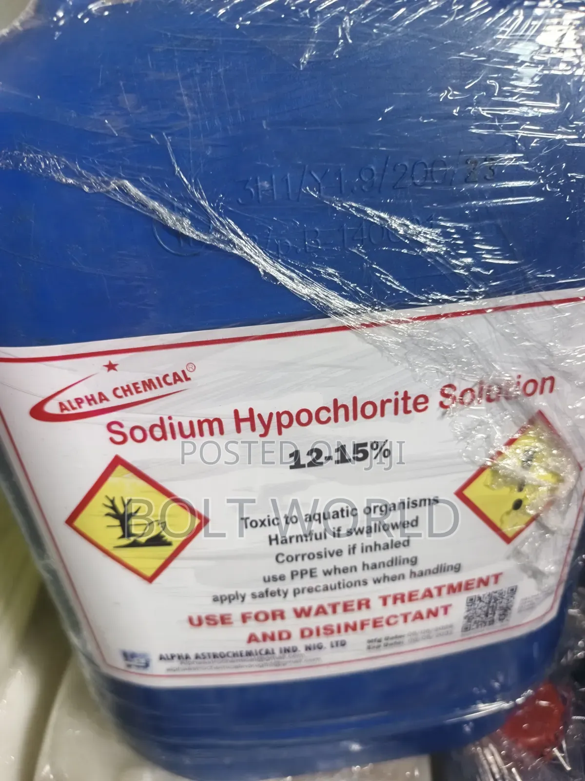 Sodium Hypochlorite Solution 25l