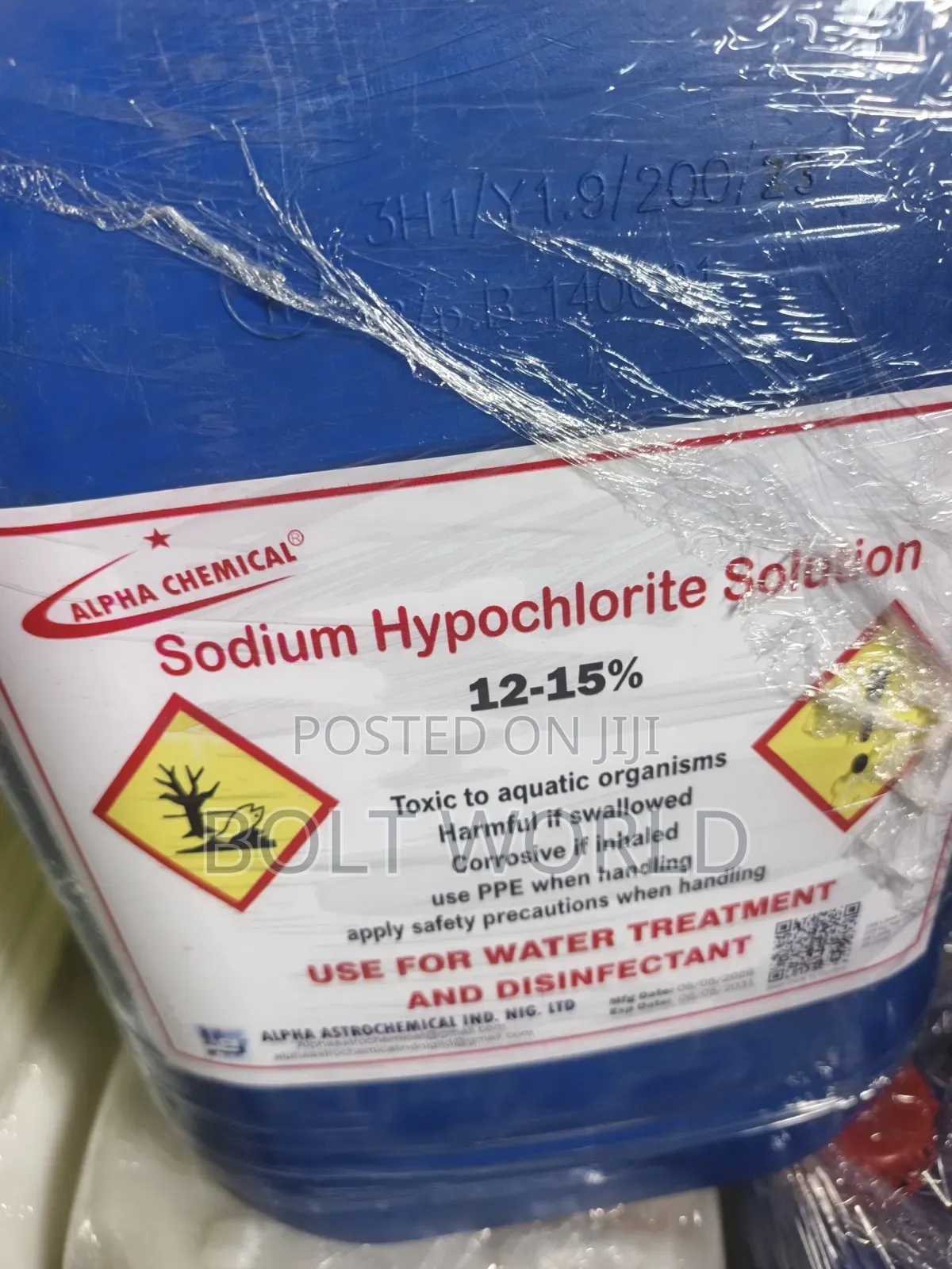 Sodium Hypochlorite Solution 25l
