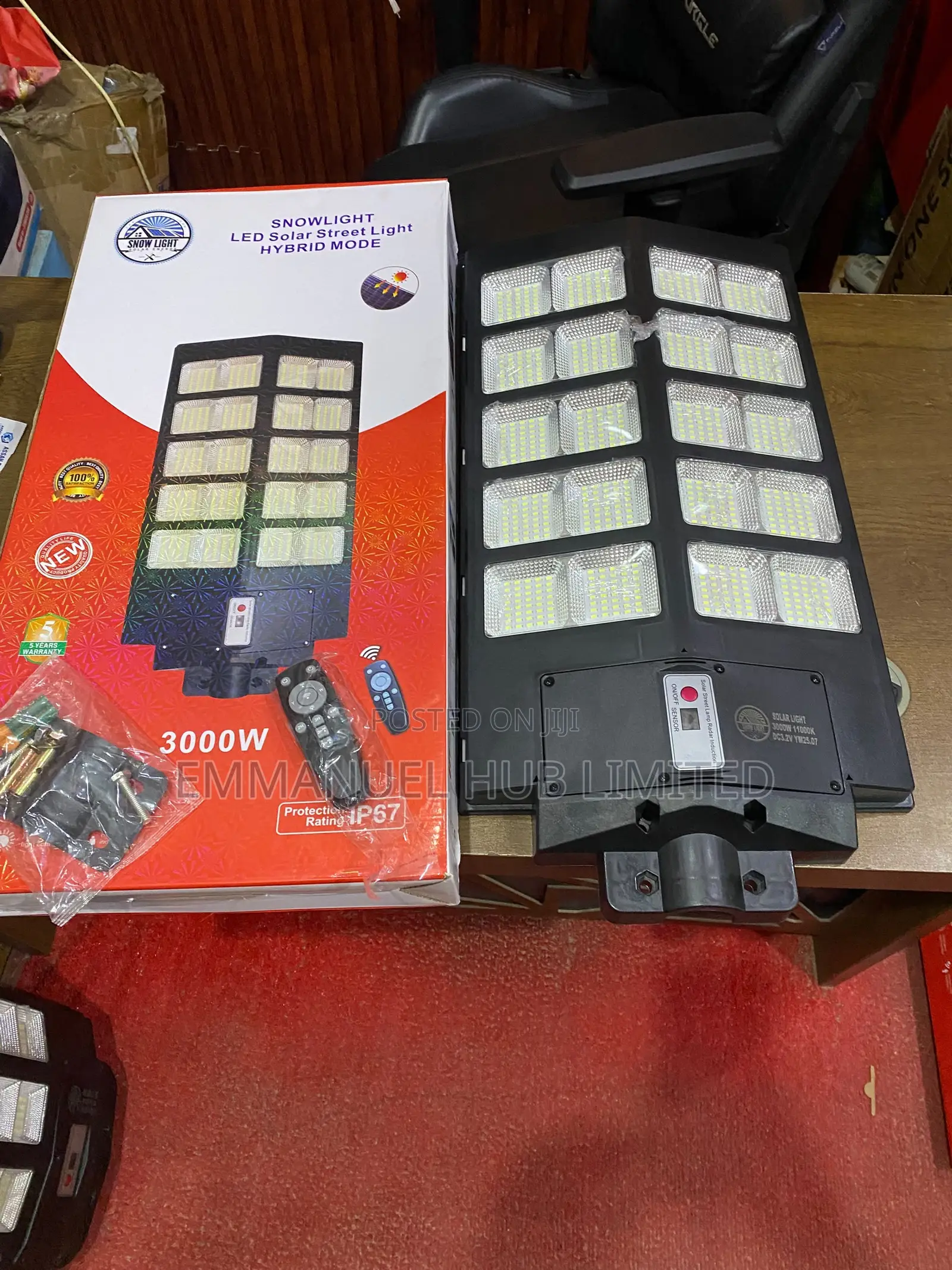 Led Solar Street Light (Hybrid Mode) 3000watts