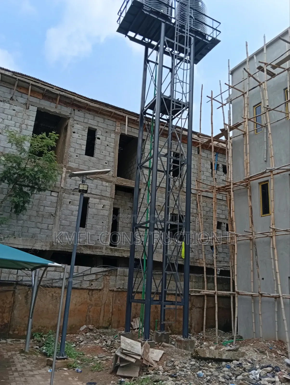 Heavy-Duty Overhead Tank Stand.