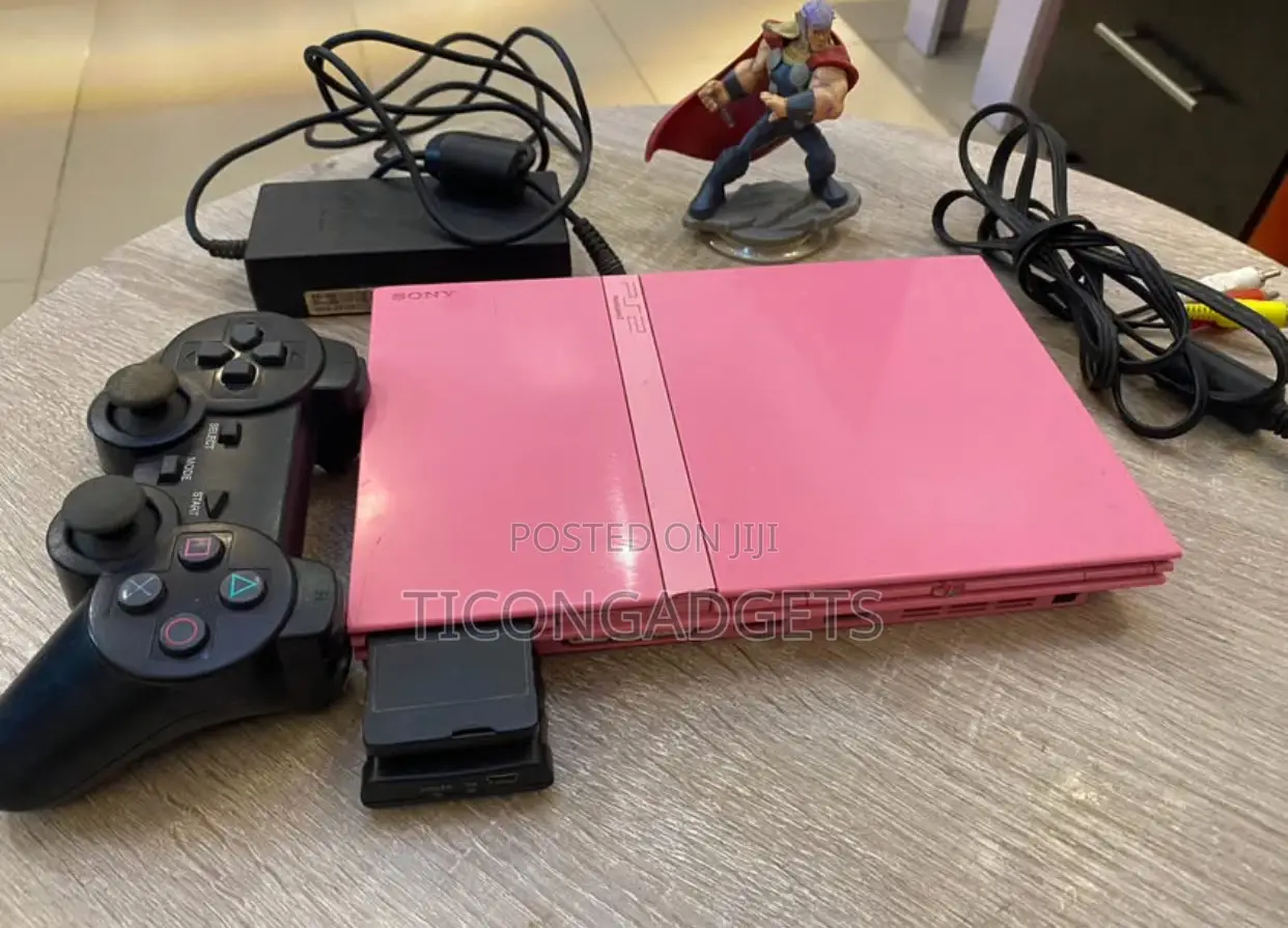 Ps2 Slim With Wired Pad and Games