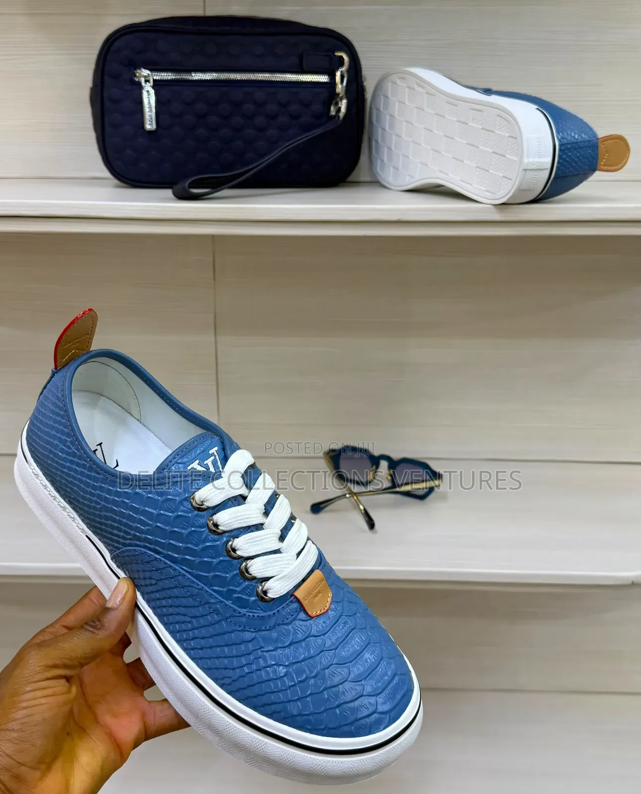 *Original Exotic Leather Louis Vuitton Combi Skate Sneakers