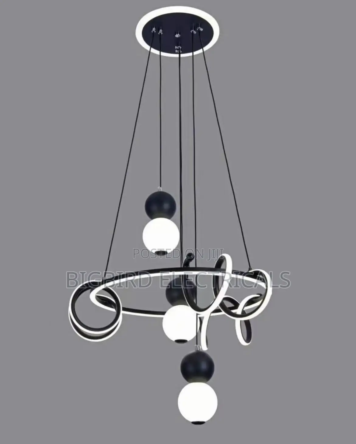 Modern LED Planet Ring Chandelier 3 Pendant Lights