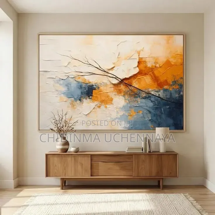 Textured Abstract Printing Canvas Artwork