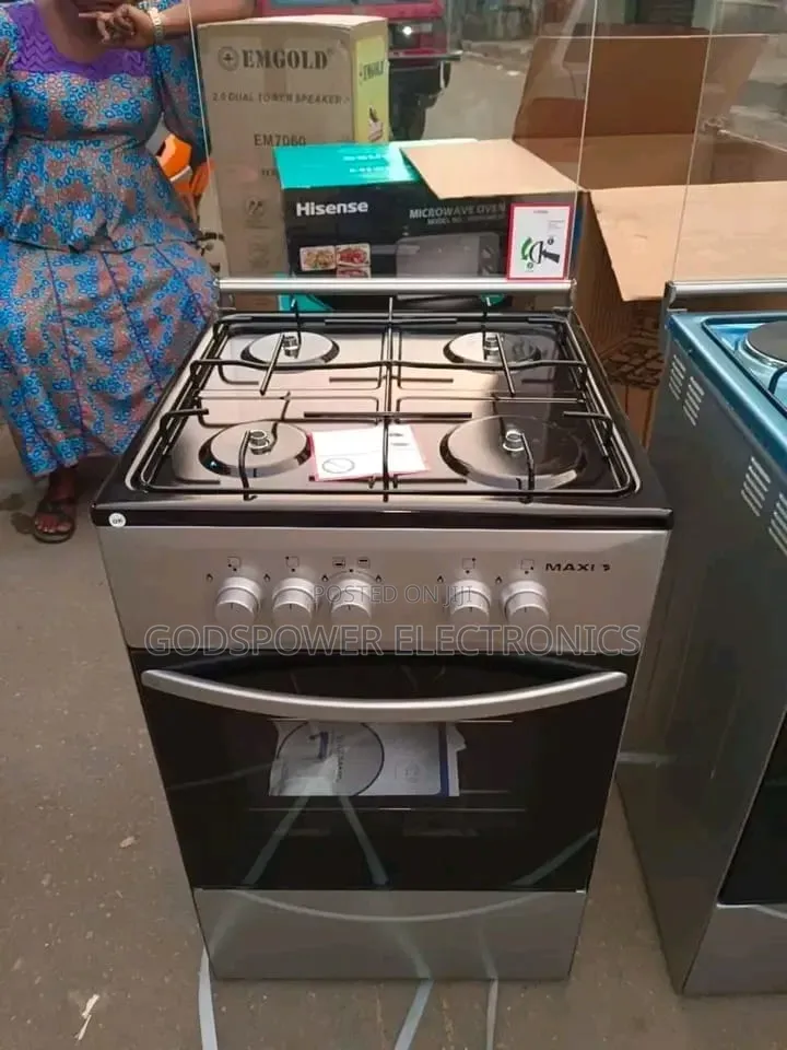 Maxi 50 by 50 4 Burners Standing Gas Cooker With Ovens