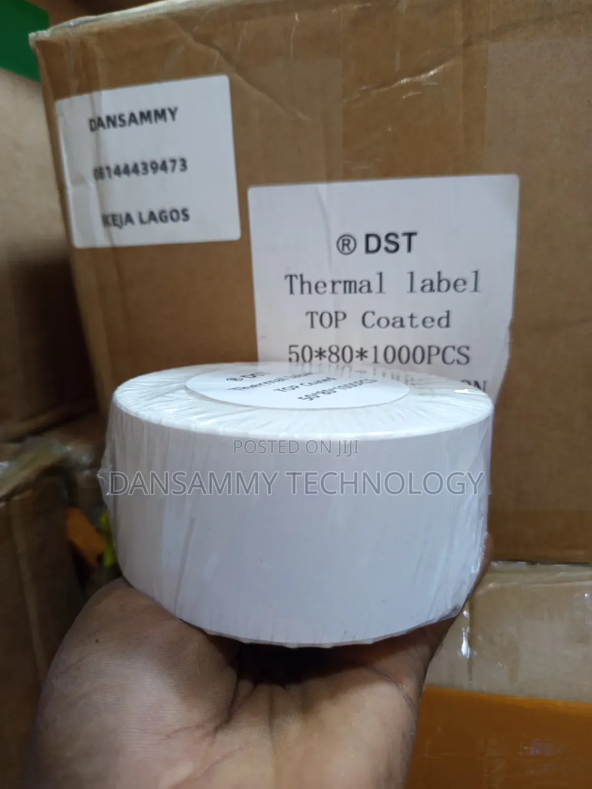 50*80mm Direct Thermal Label Top Coated Paper Roll 1000Pcs