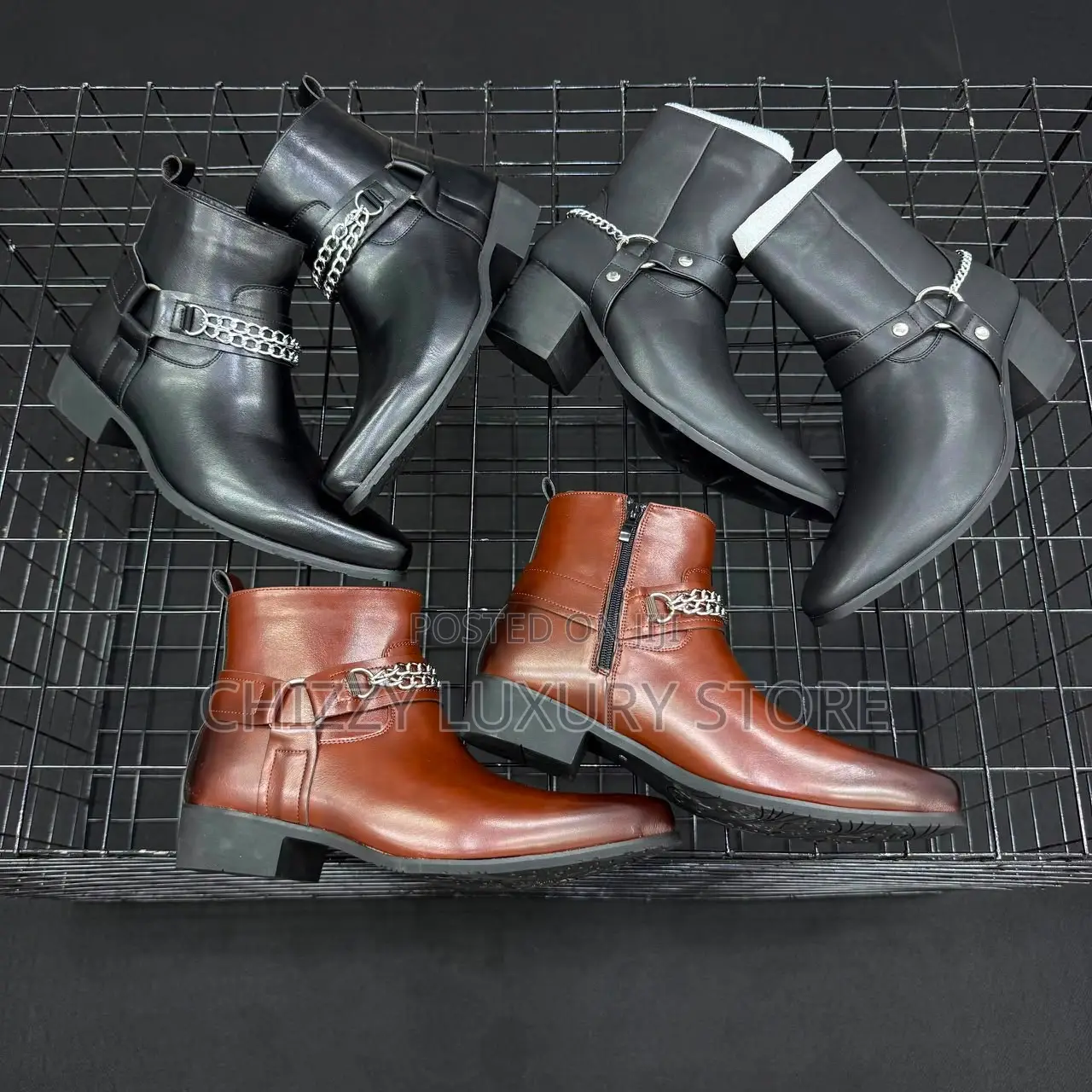 FDCP Quality Luxury Men Genuine Leather Boots