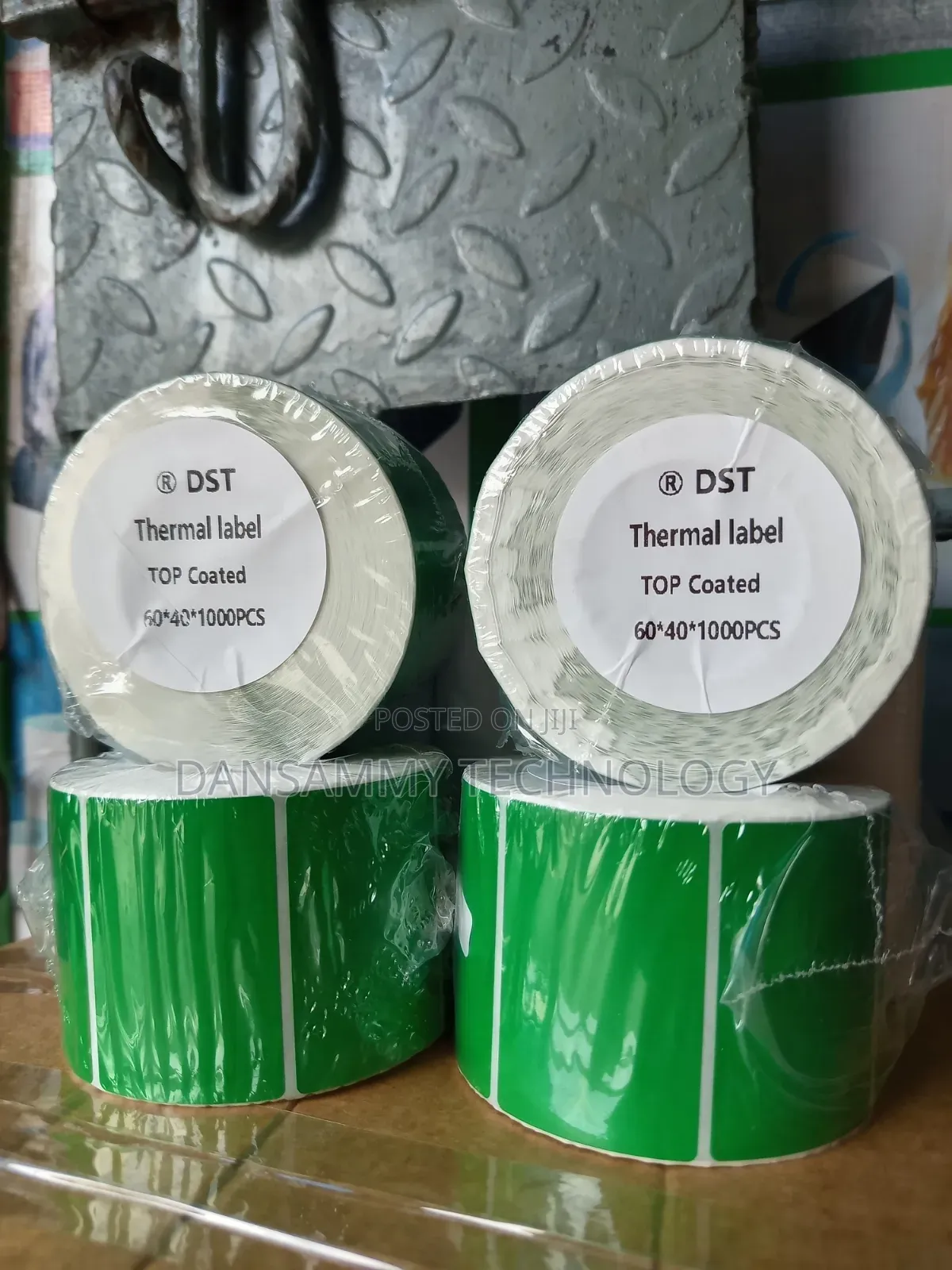 60*40mm Direct Thermal Label Sticker Green Colour