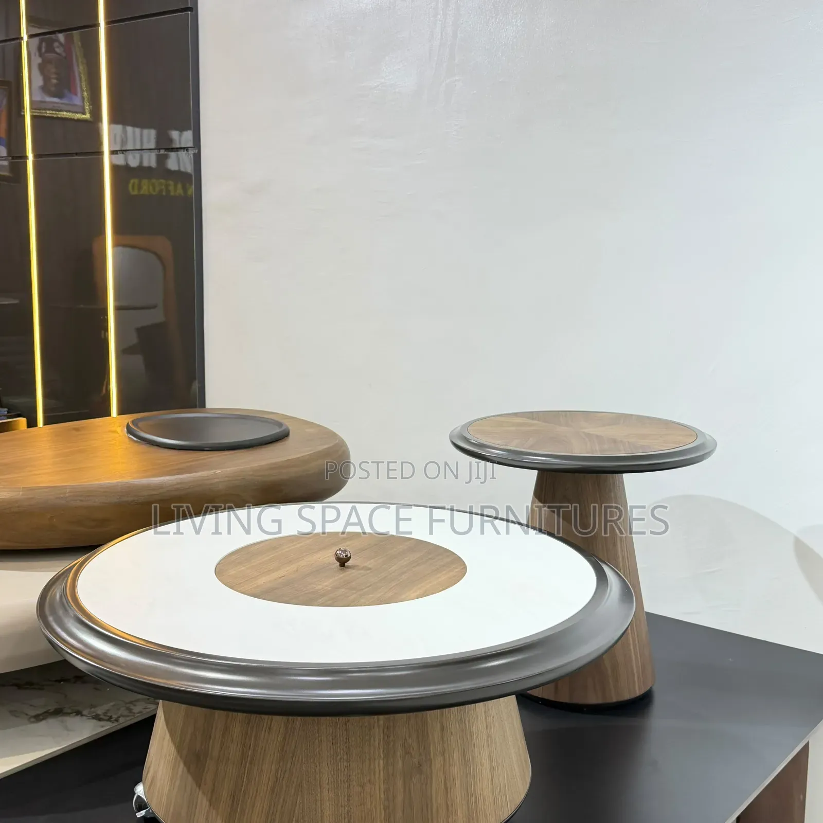 Unique Wooden Coffee Table 2in1 Set