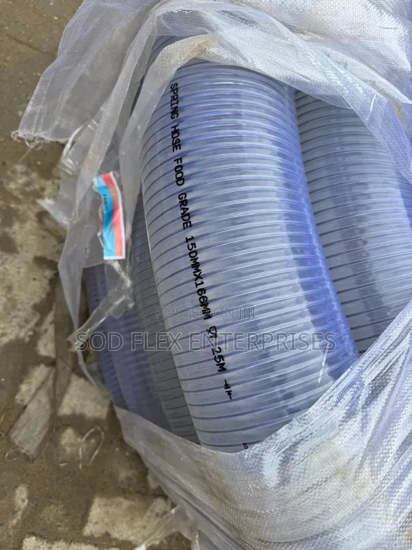 6" Industrial Suction and Discharge Transparent Wire Hose 150*166mm