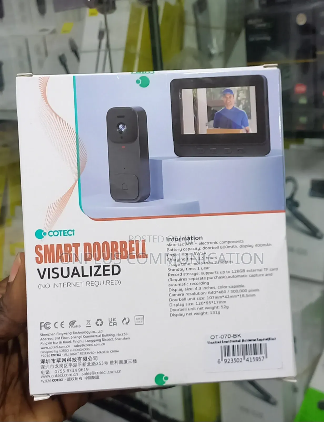 Coteci Wireless Visual Smart Doorbell System