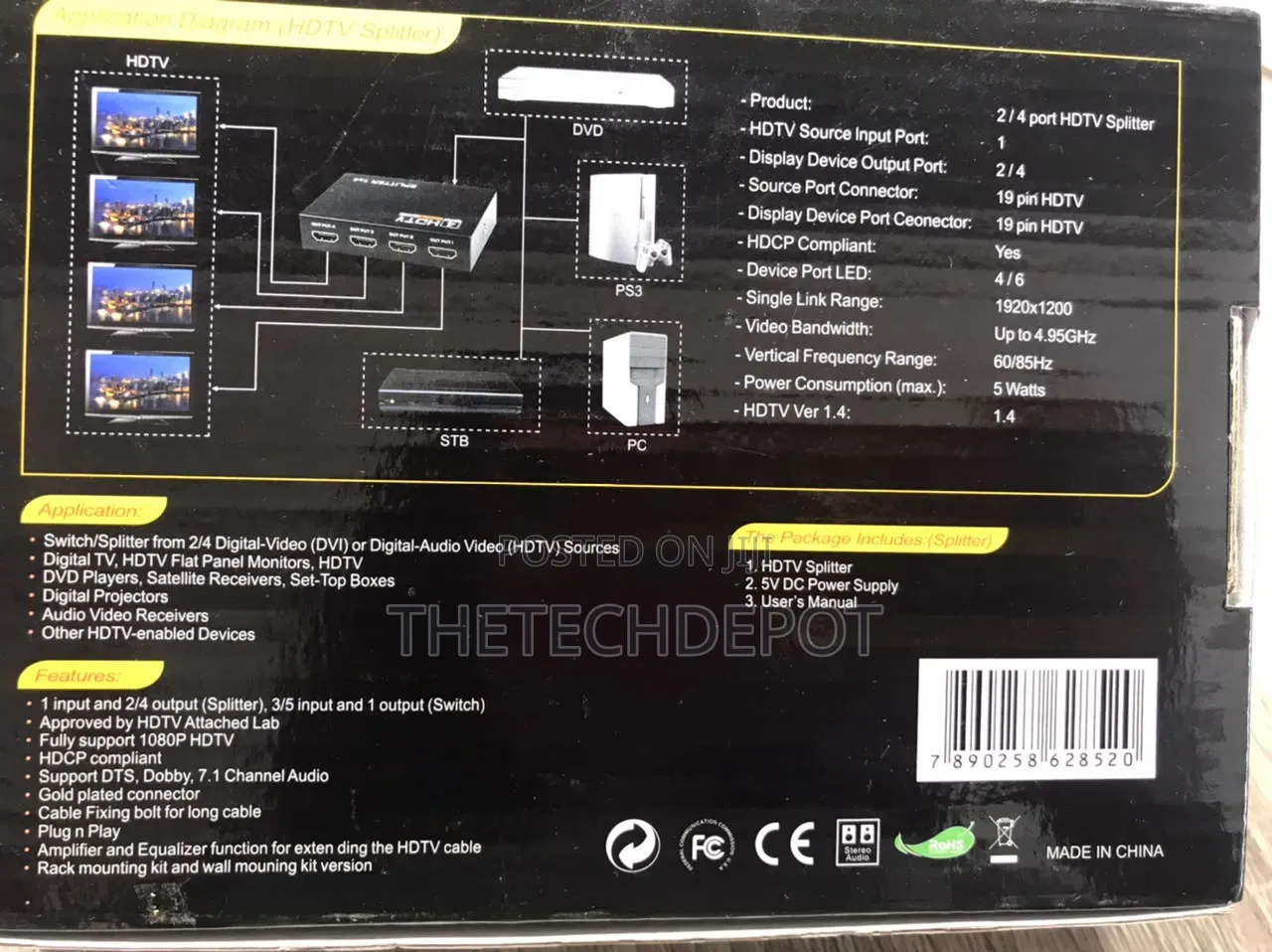 1x4 HDTV Splitter