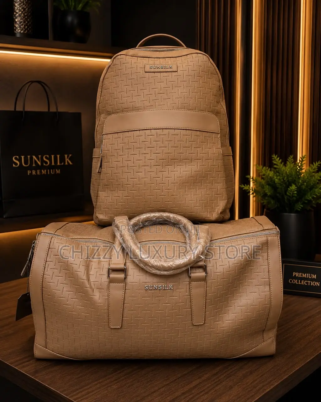 Sunsilk Quality Luxury Genuine Leather Duffle Bag/Backpack