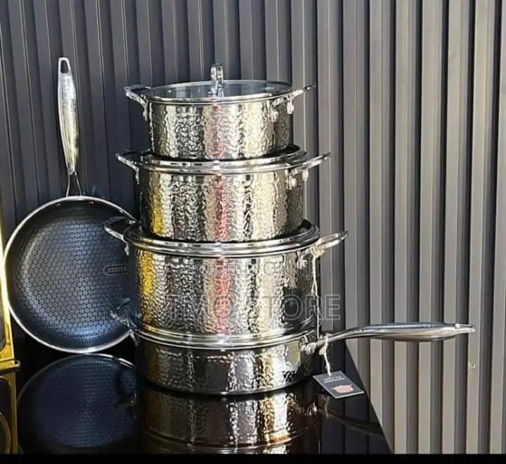 Uakeen German Tri-Ply Stainless Cookware Set, Stainless Steel Cookware