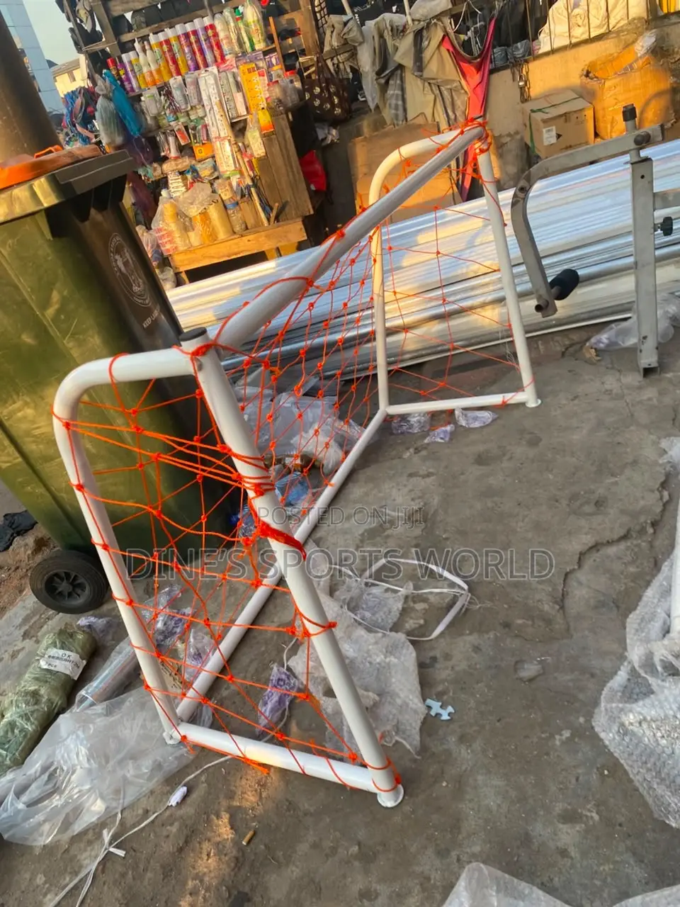 Brand New Football Goal Post With Net/Monkey Post