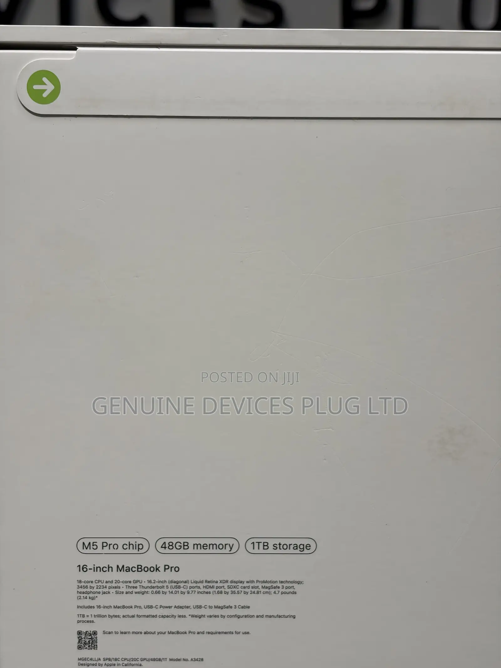 New Laptop Apple MacBook Pro 2026 M5 Pro 48GB Apple M5 Pro SSD 1T