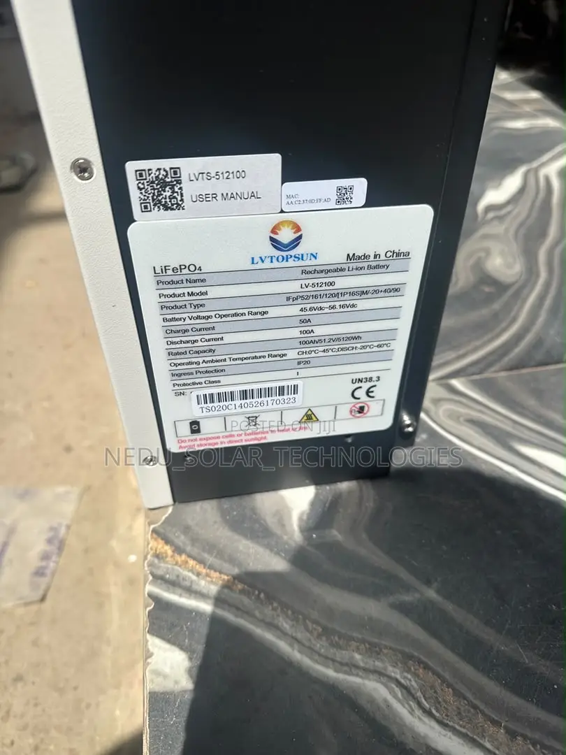 Lvtopsun 5kwh Stackable Lithium Battery