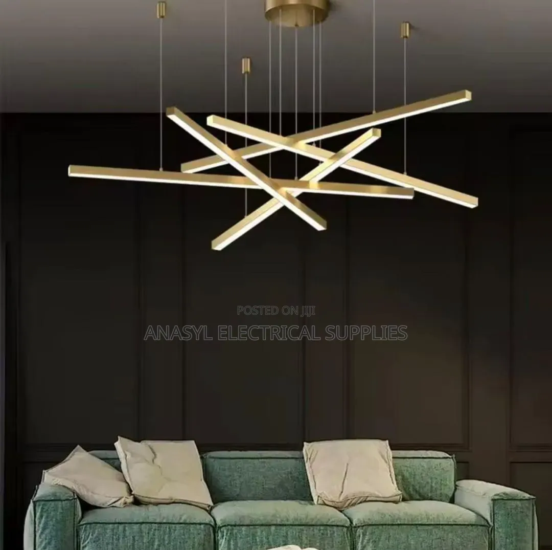 Anasyl Modern Abstract Geometric Linear LED Chandelier
