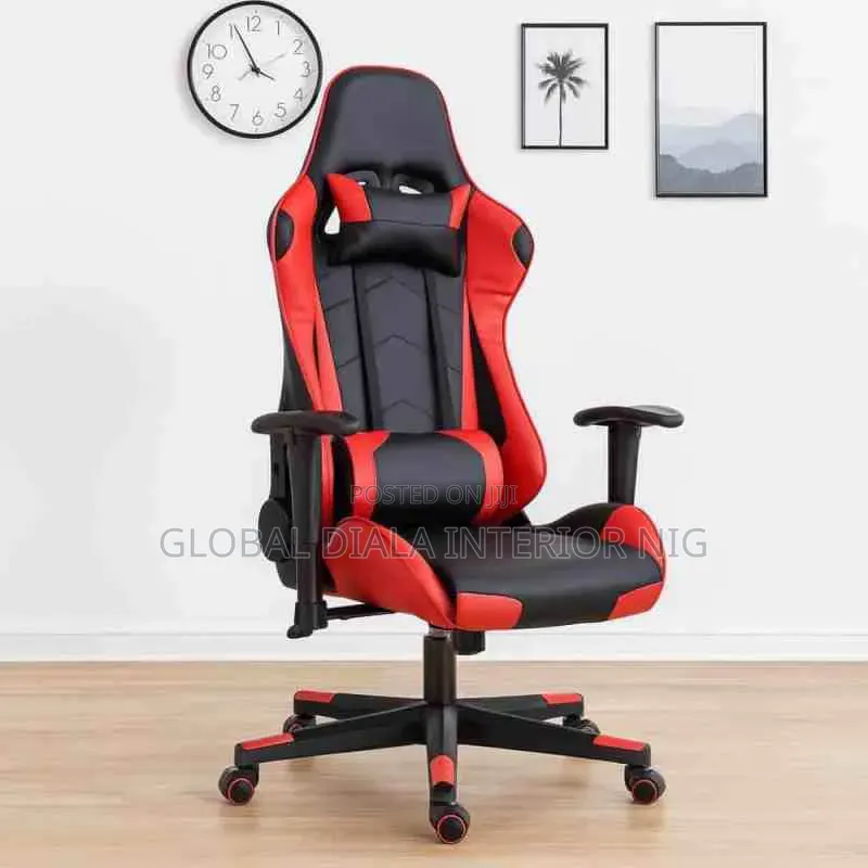 Red-and-Black High-Back PU Leather Gaming