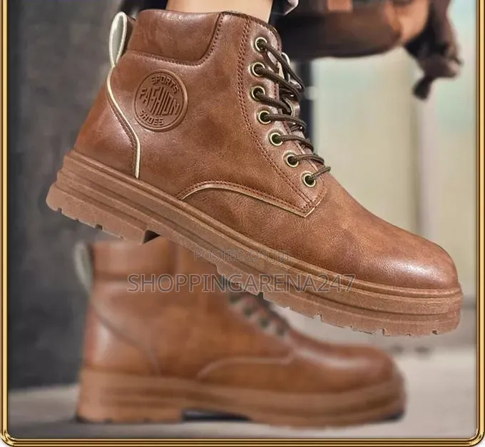 Men's Martin Combat Boots- Brown