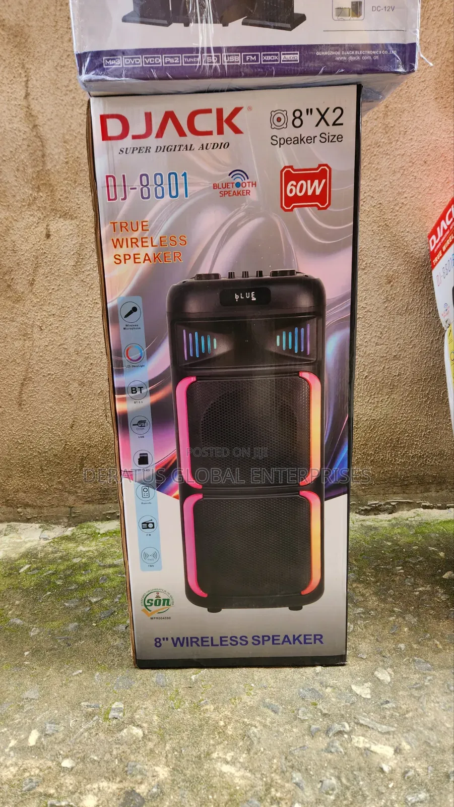 DJACK DJ-8801 8" Bluetooth Wireless Speaker _ 60W