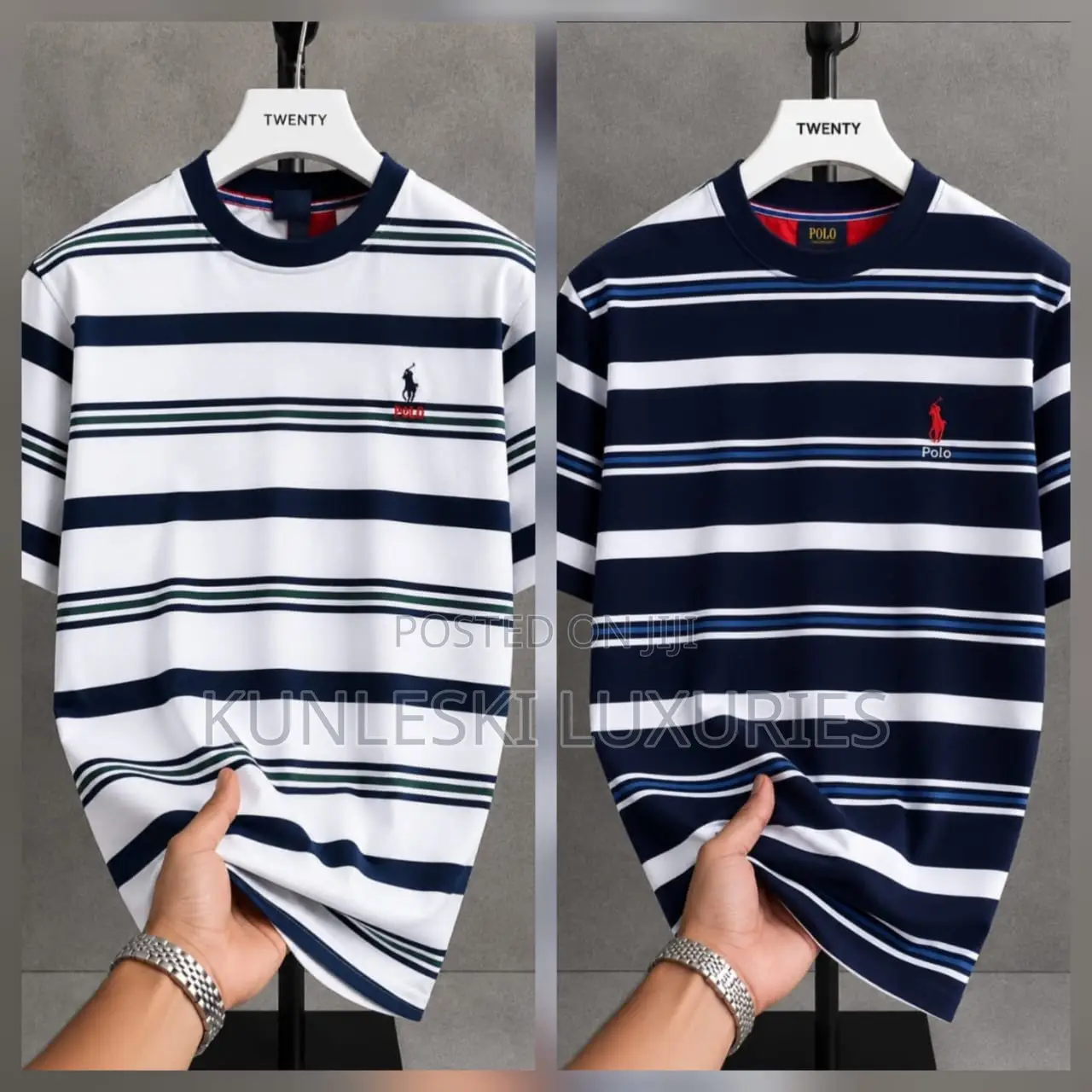 Original Polo Ralph Strip Round Neck T-Shirt