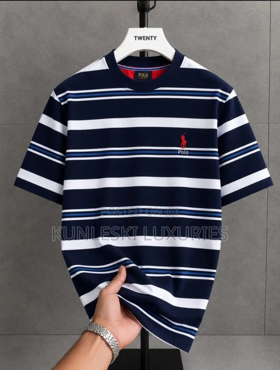 Original Polo Ralph Strip Round Neck T-Shirt
