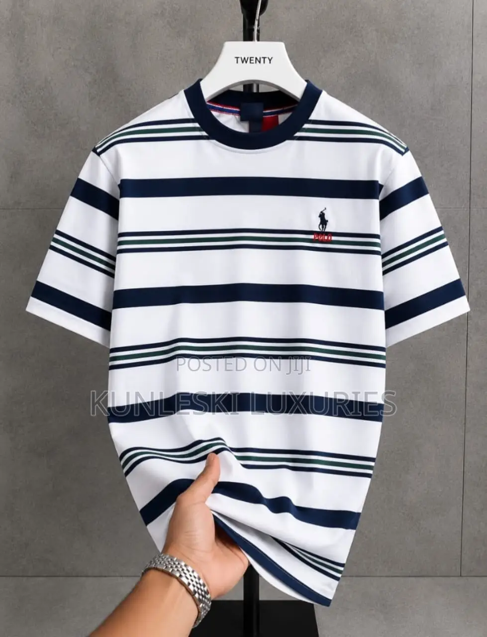 Original Polo Ralph Strip Round Neck T-Shirt