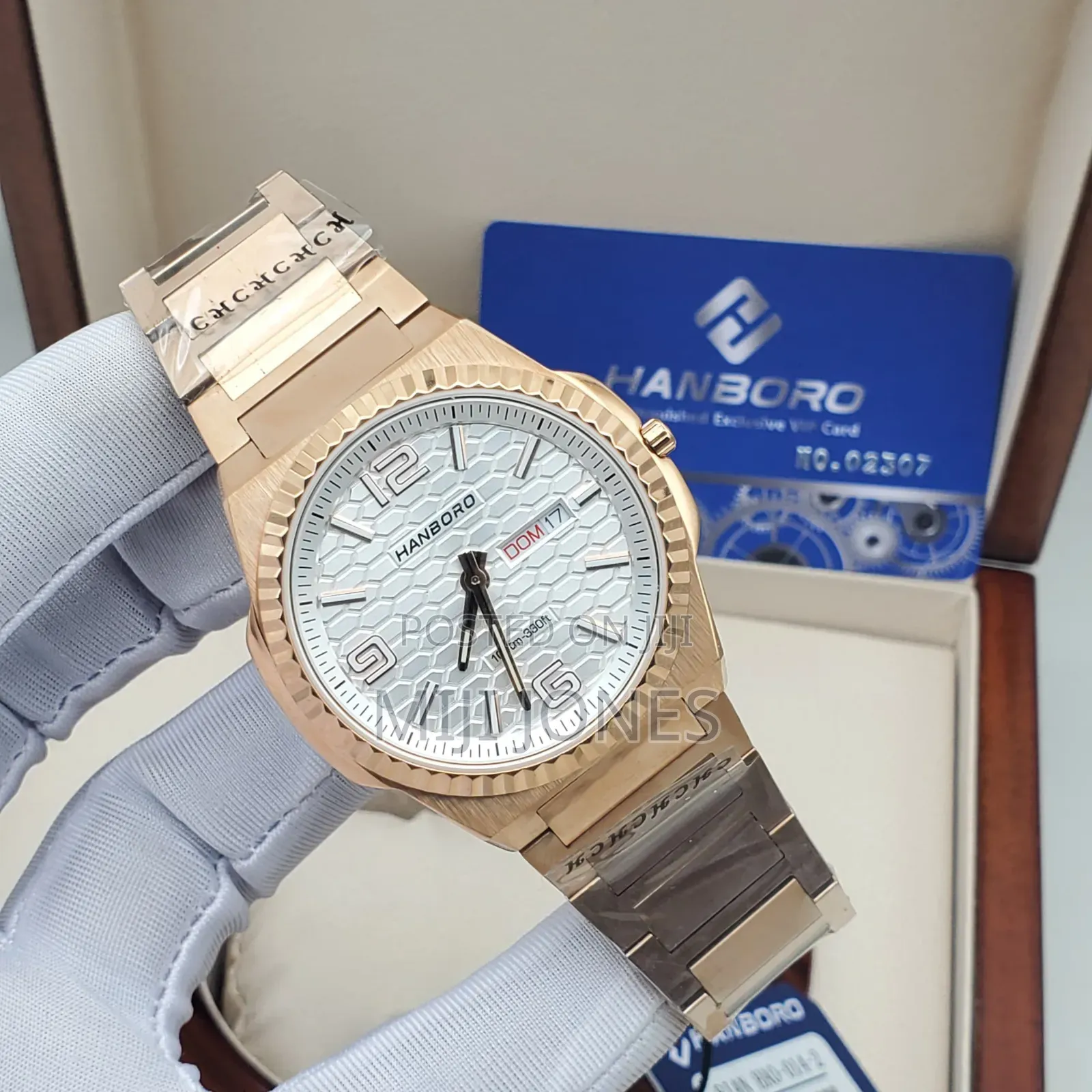 HANBORO Day-Date Chain Watch – Classic Luxury on Your Wrist