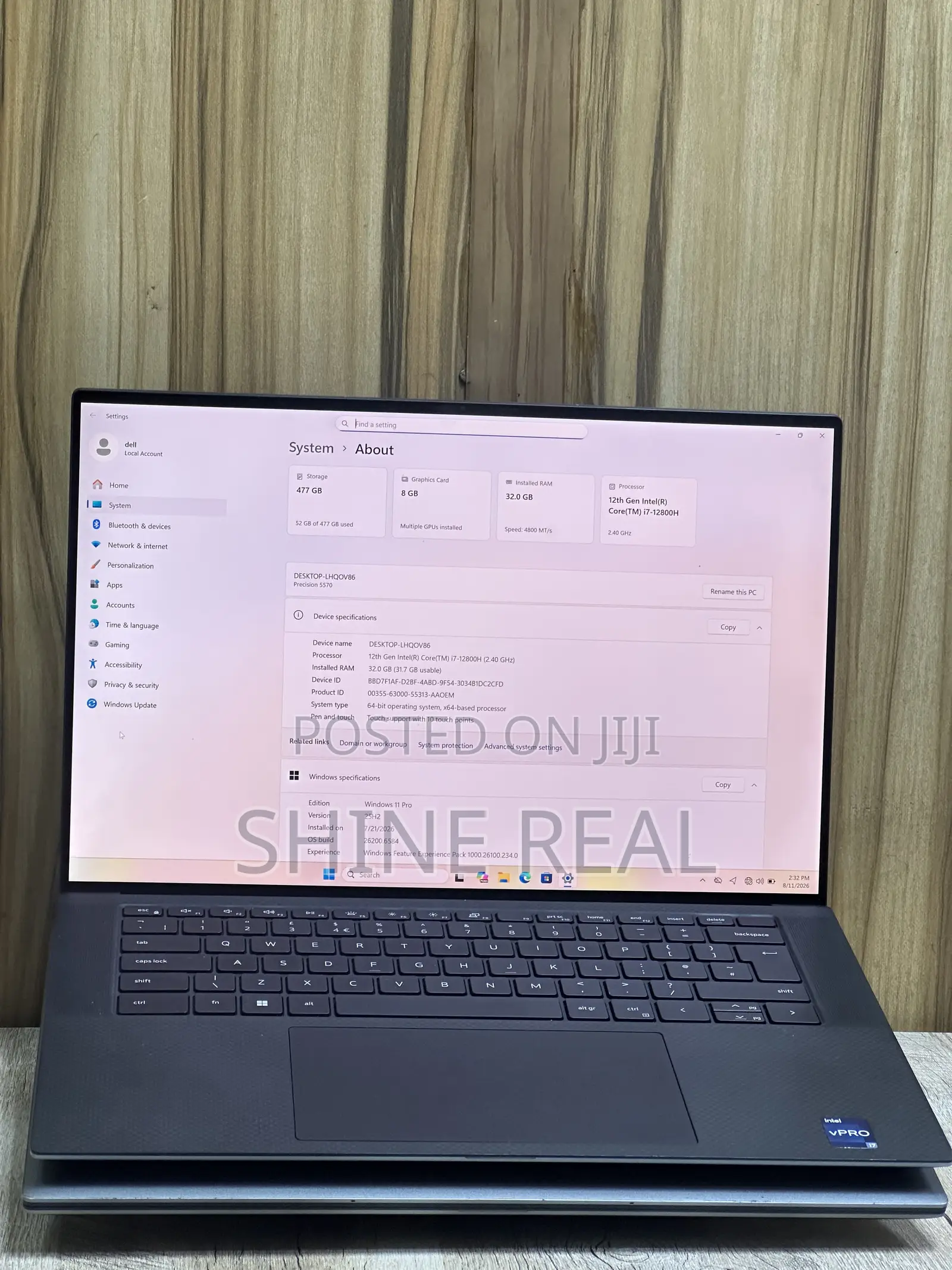 Laptop Dell Precision 5570 32GB Intel Core i7 SSD 512GB
