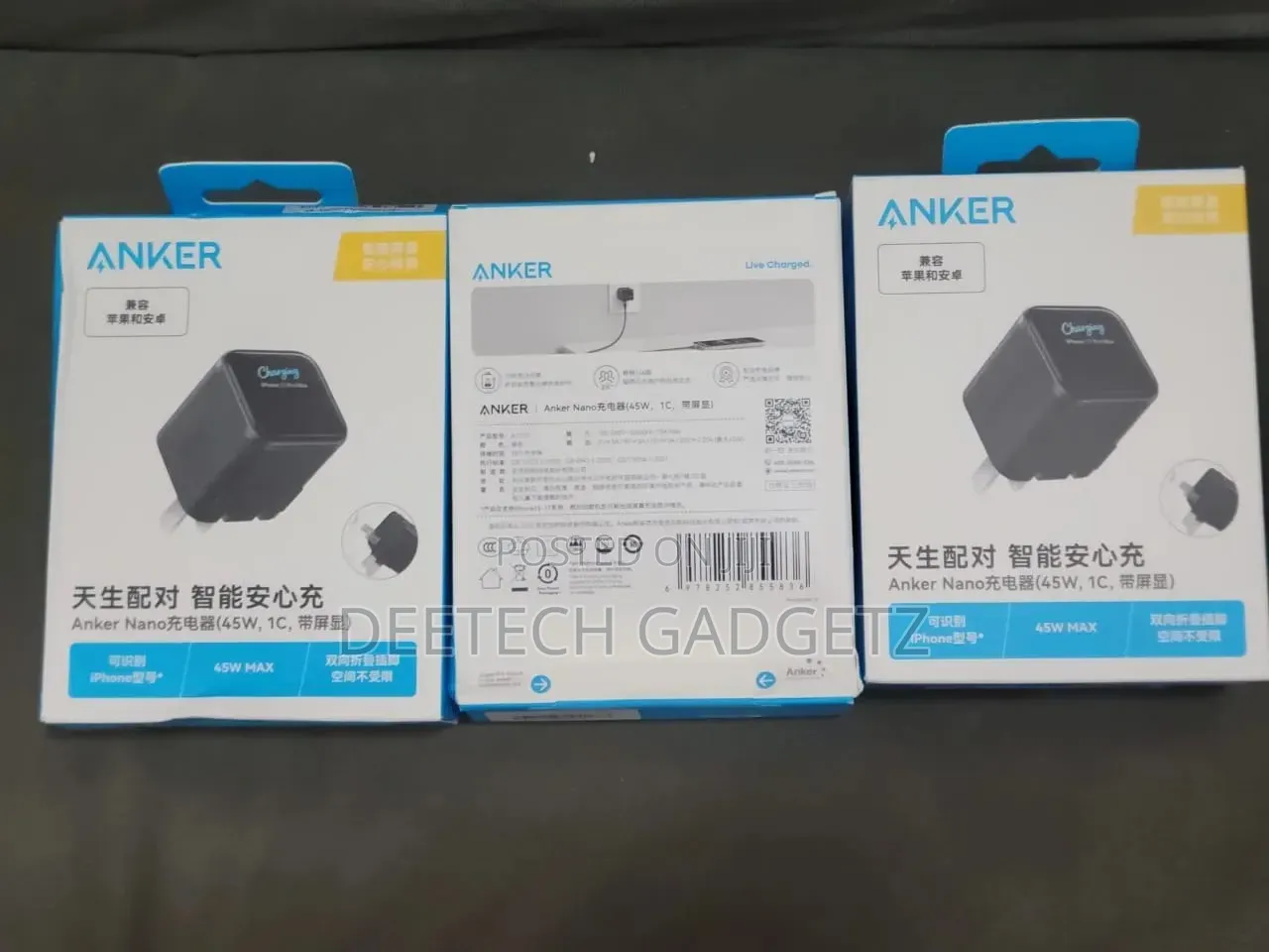 Original Anker Nano 45W Smart Display Charger (Model A121D)