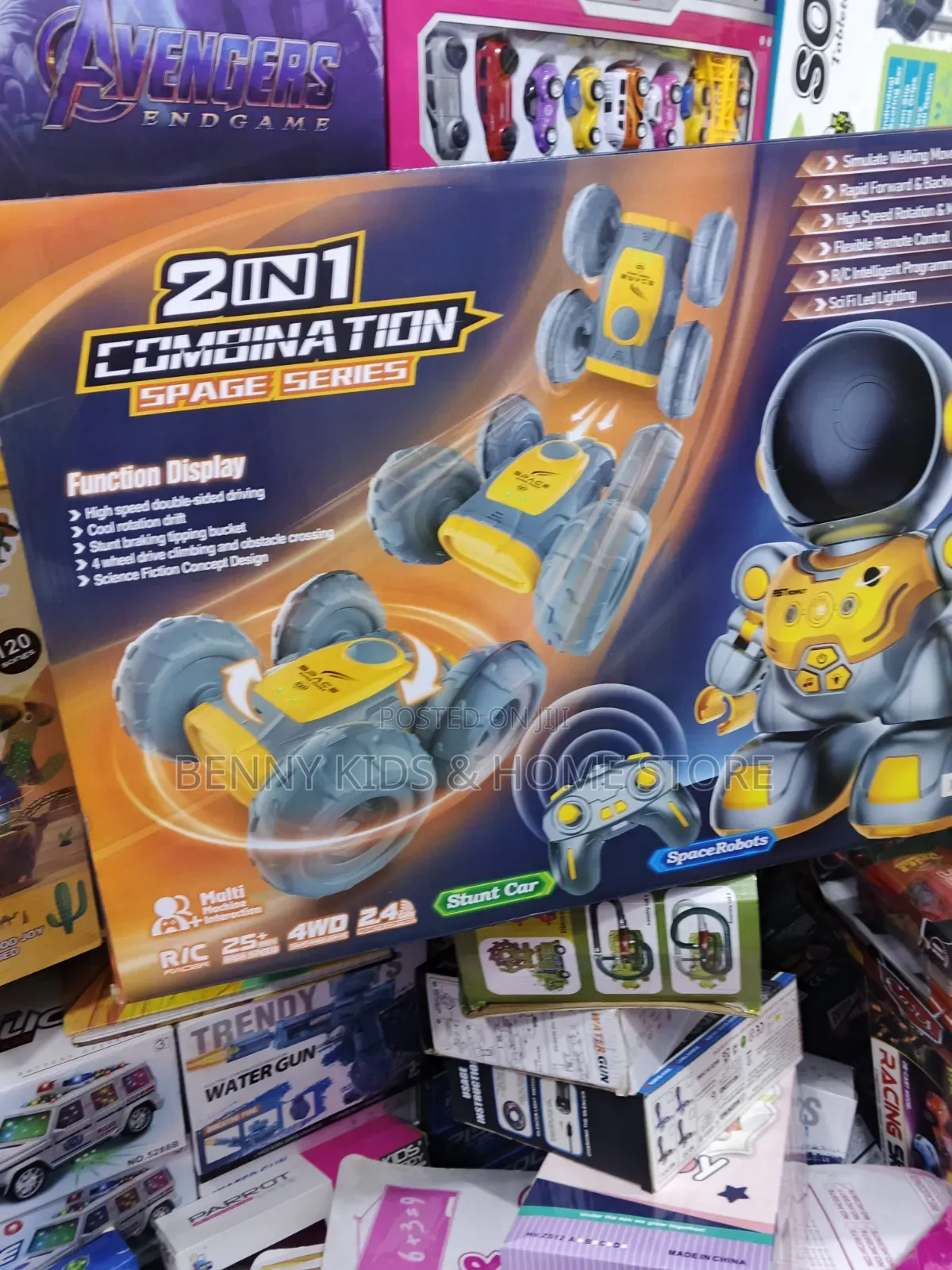 2-in-1 Space Robot Stunt Racing Car – With 2 Remote Controls