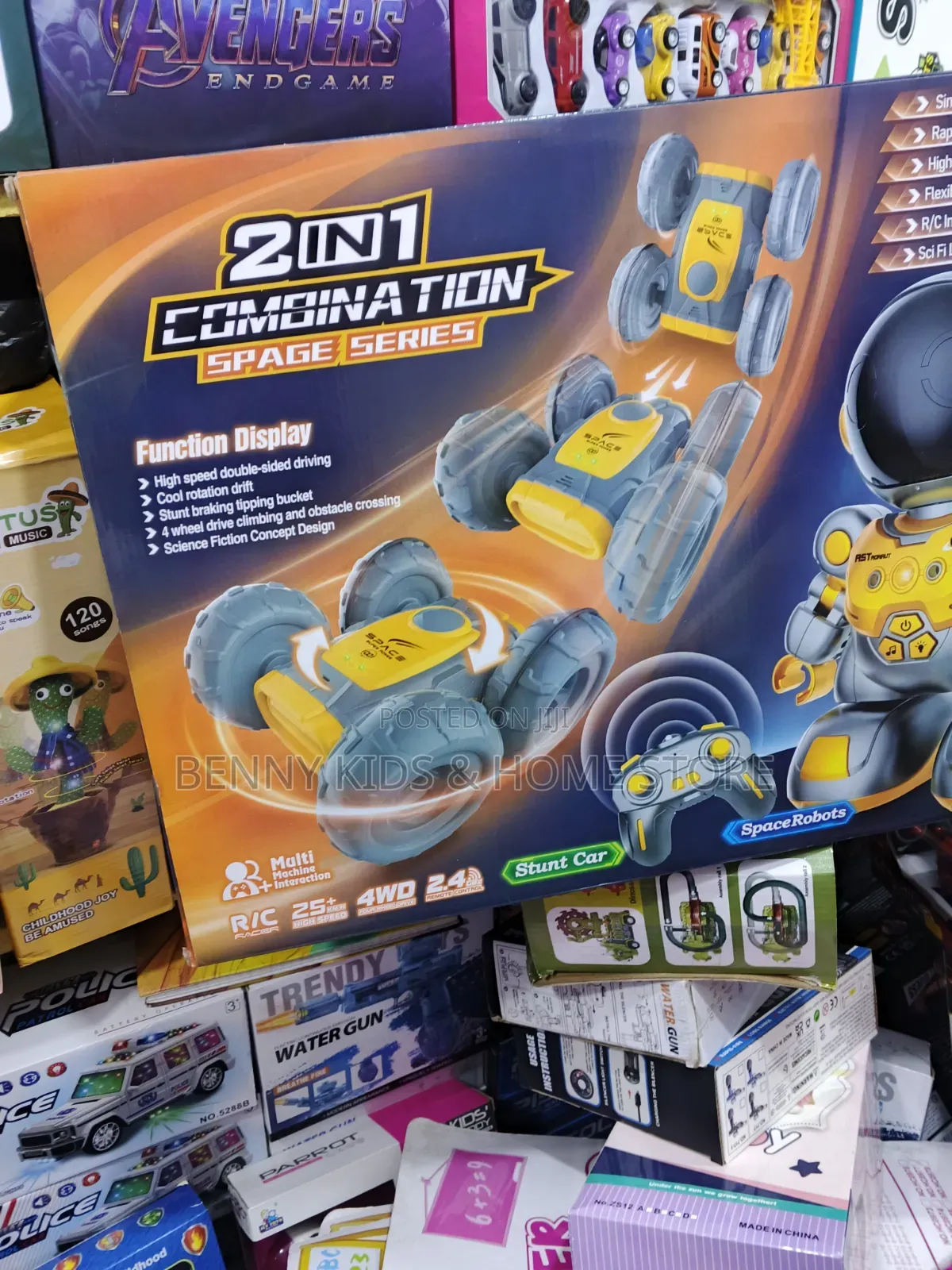 2-in-1 Space Robot Stunt Racing Car – With 2 Remote Controls