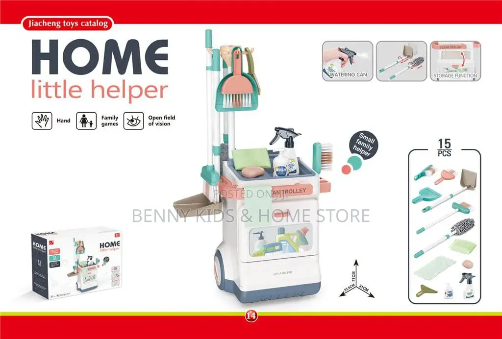 15PCS Kids Cleaning Set – Home Little Helper Trolley