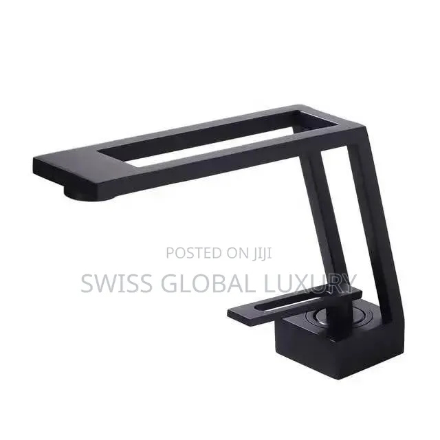 Open Head Design Black Basin Mixer Tap