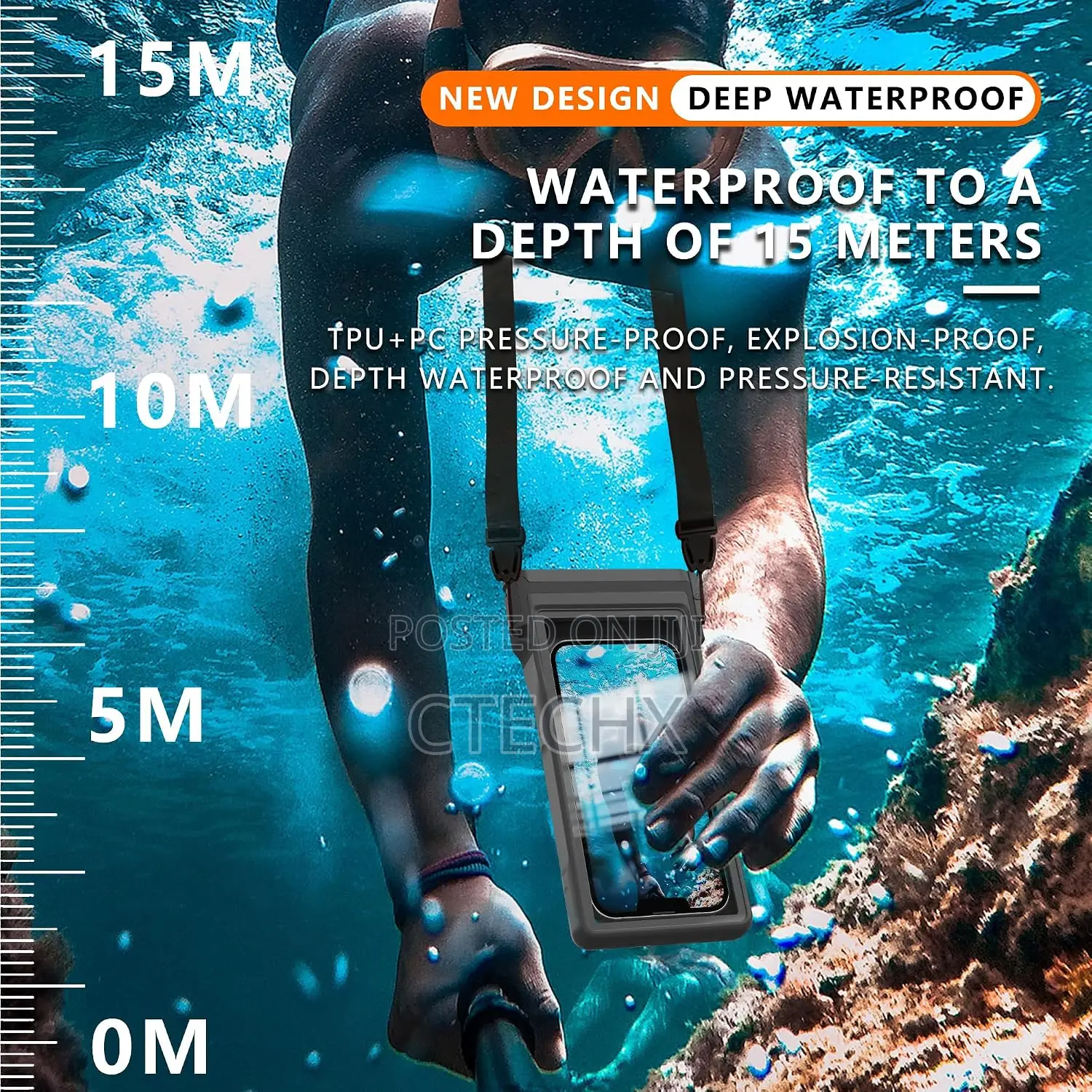 ShellBox Touch Waterproof Phone Case Underwater Phone Pouch 15m