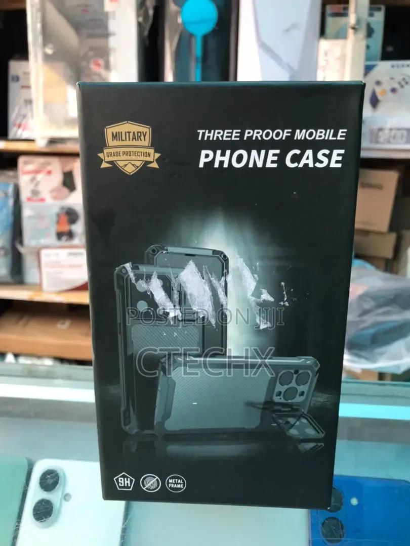 iPhone 17/16 Heavy Duty Military-Grade Shockproof Case With 9H Screen
