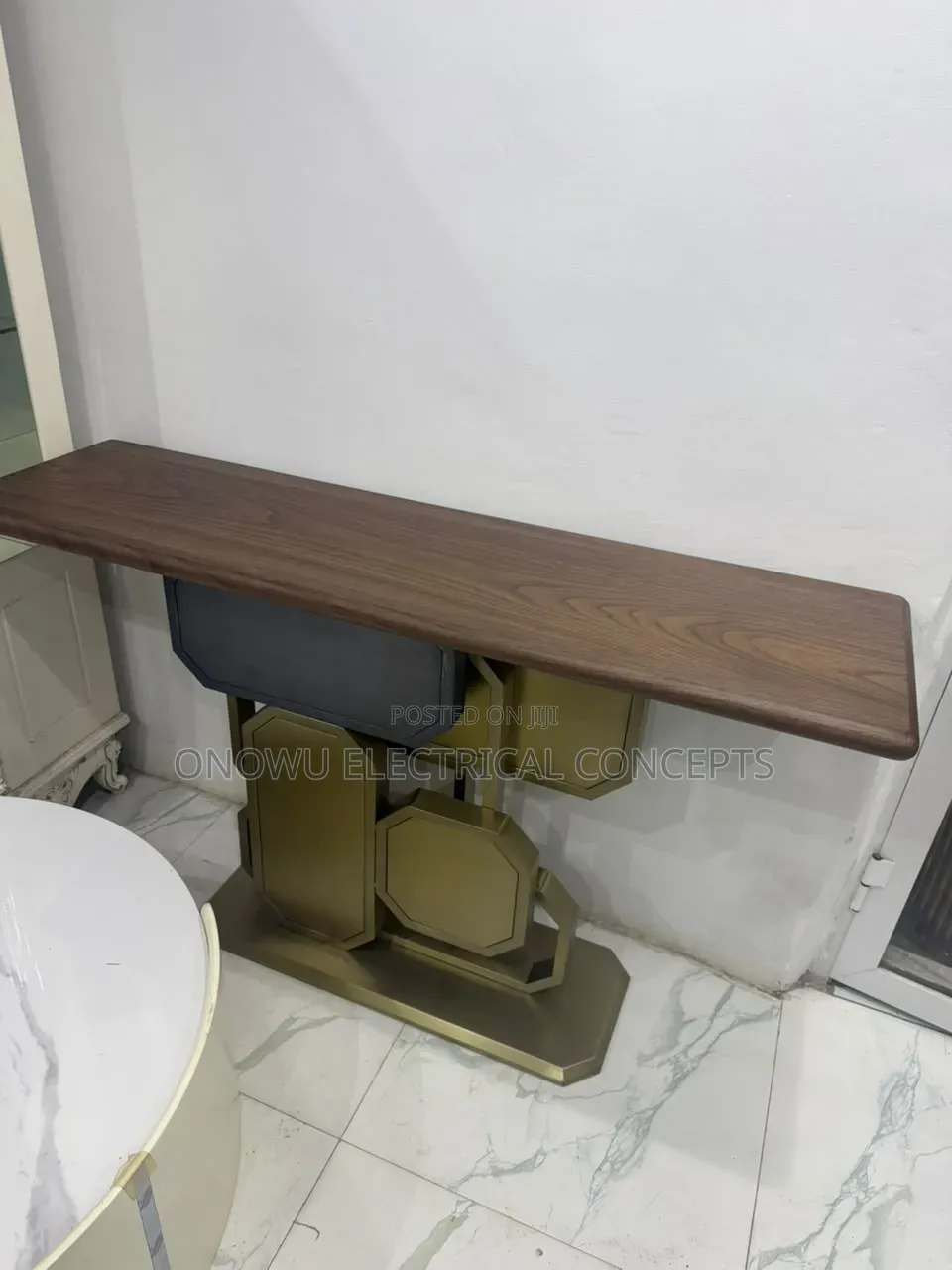 XX Modern Solid Wood Entryway Console Table for Hallway, Luxury Slim