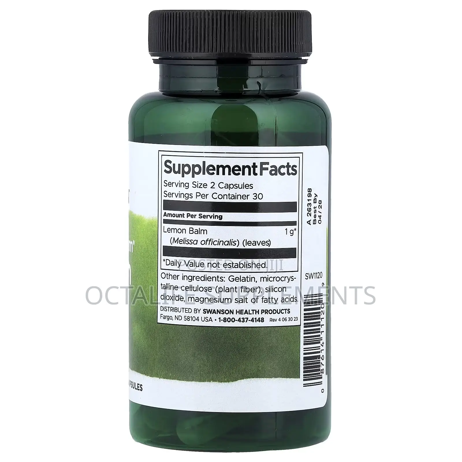 Swanson Vitamins, Full Spectrum, Lemon Balm, 500 Mg, 60 Capsules