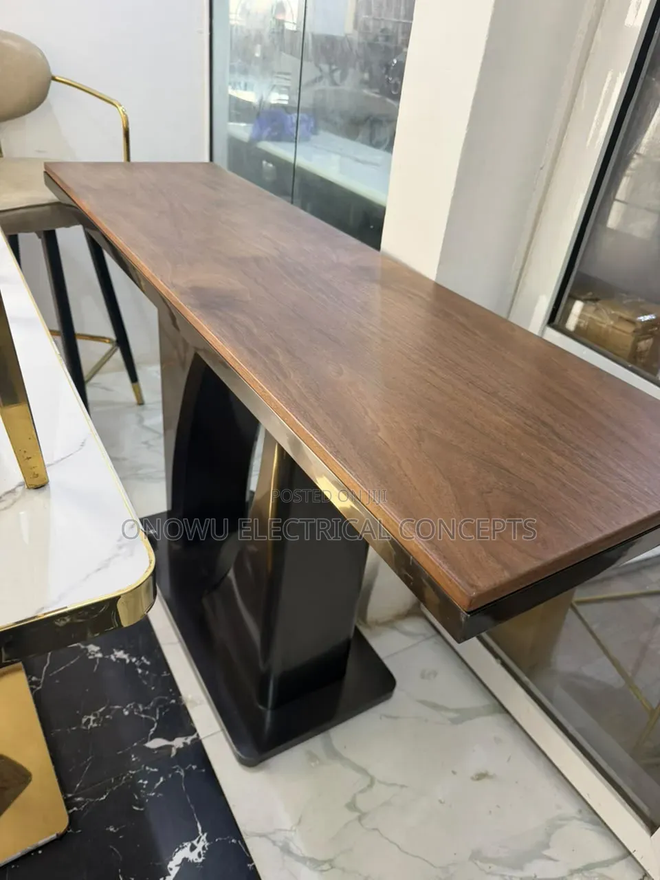 XX Modern Solid Wood Entryway Console Table for Hallway, Luxury Slim