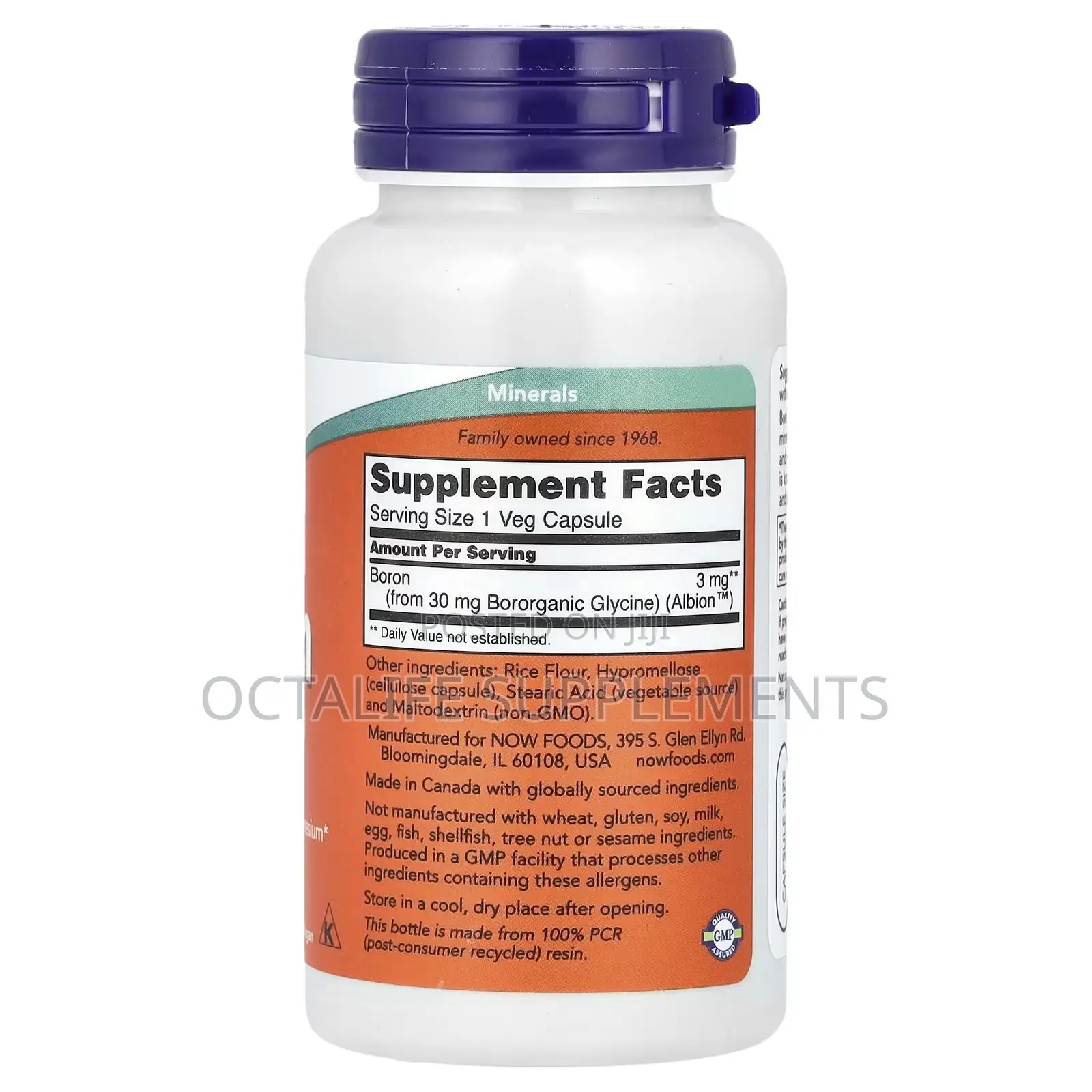 NOW Foods, Boron, 3 Mg, 100 Veg Capsules