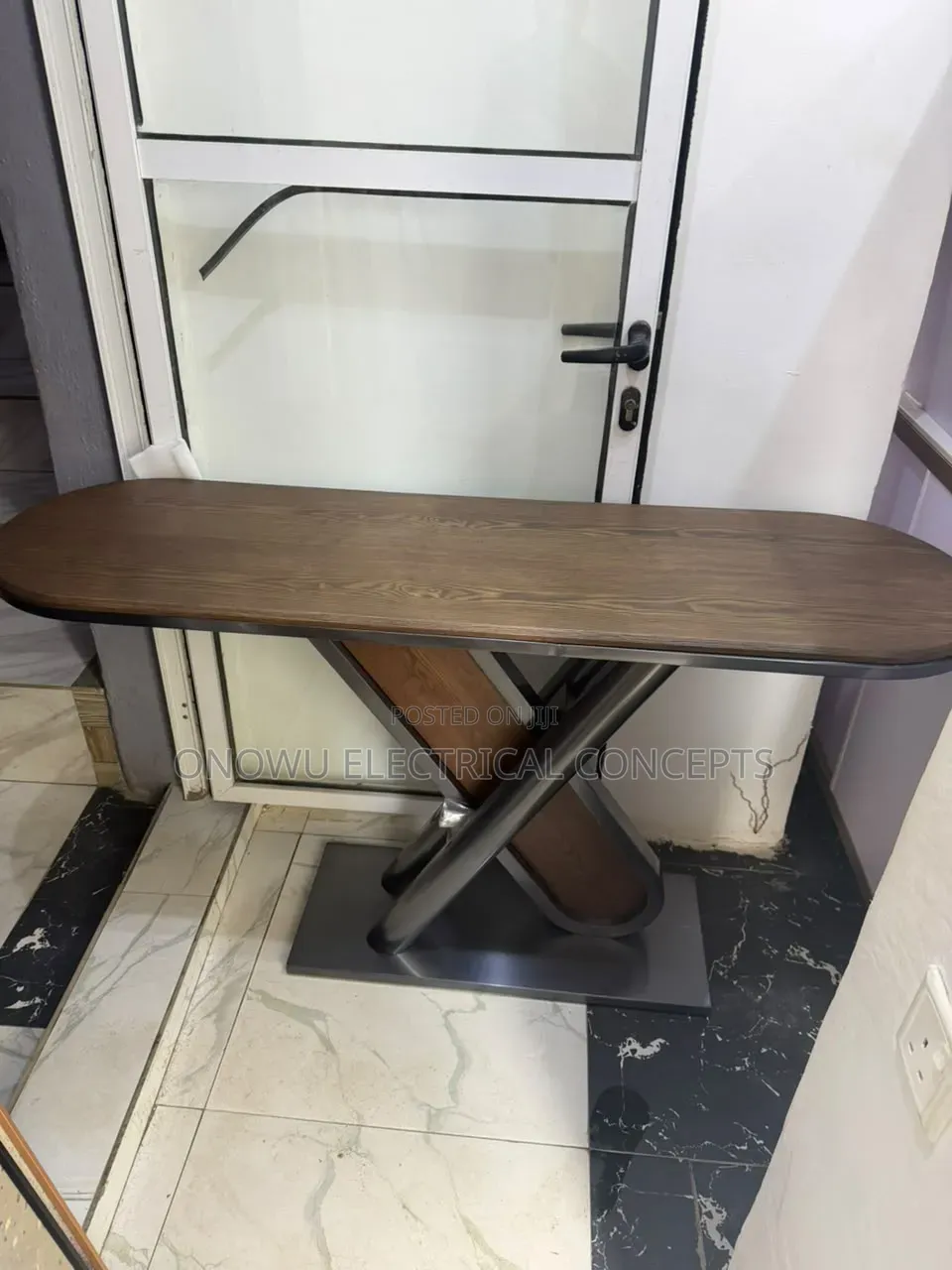 XX Modern Solid Wood Entryway Console Table for Hallway, Luxury Slim