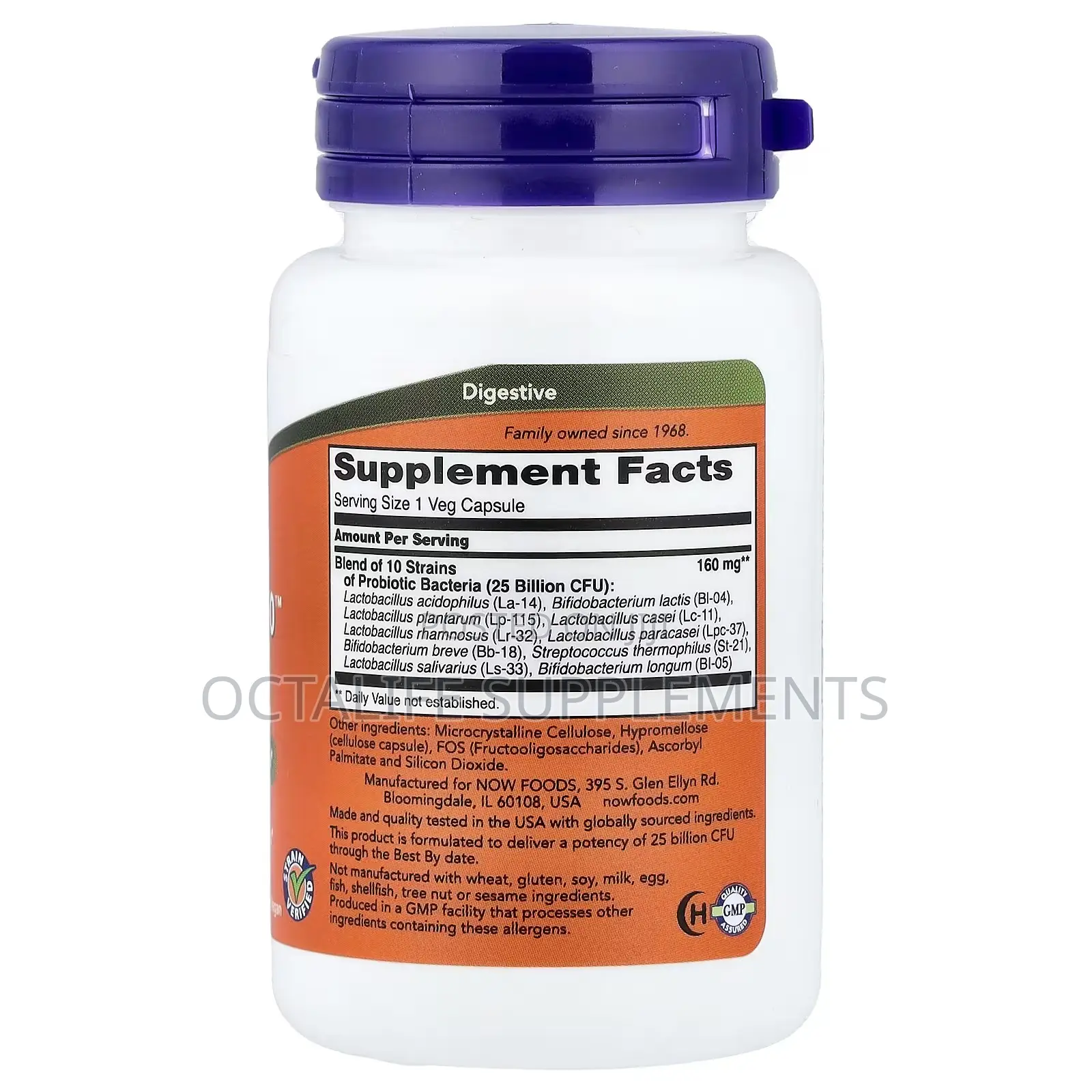 NOW Foods, Probiotic-10 25 Billion, 50 Veg Capsules