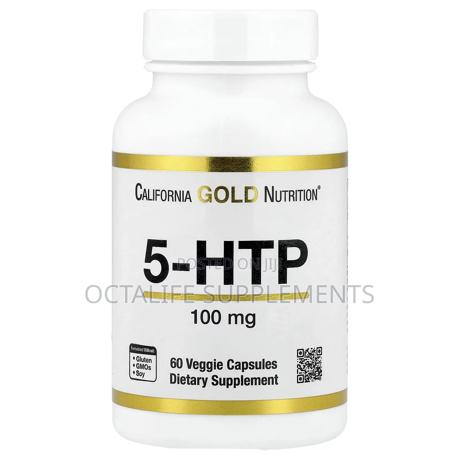 California Gold Nutrition, 5-Htp, 100 Mg, 60 Veggie Capsules