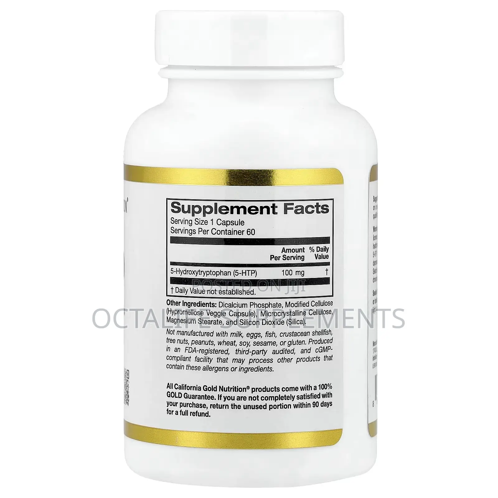 California Gold Nutrition, 5-Htp, 100 Mg, 60 Veggie Capsules