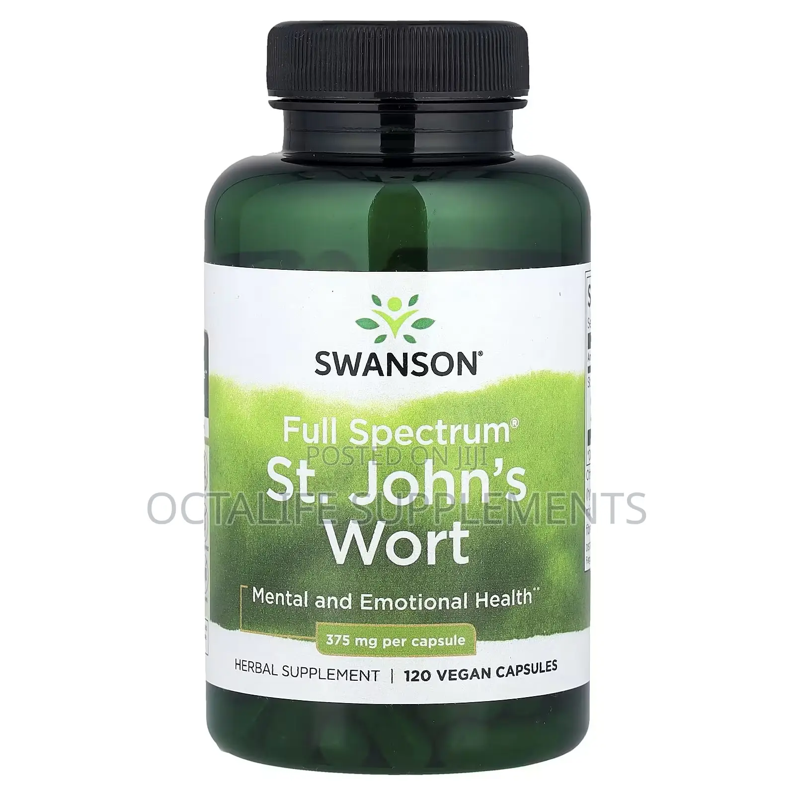 Swanson Vitamins, Full Spectrum St. John's Wort, 375mg, 120 Vegan Caps