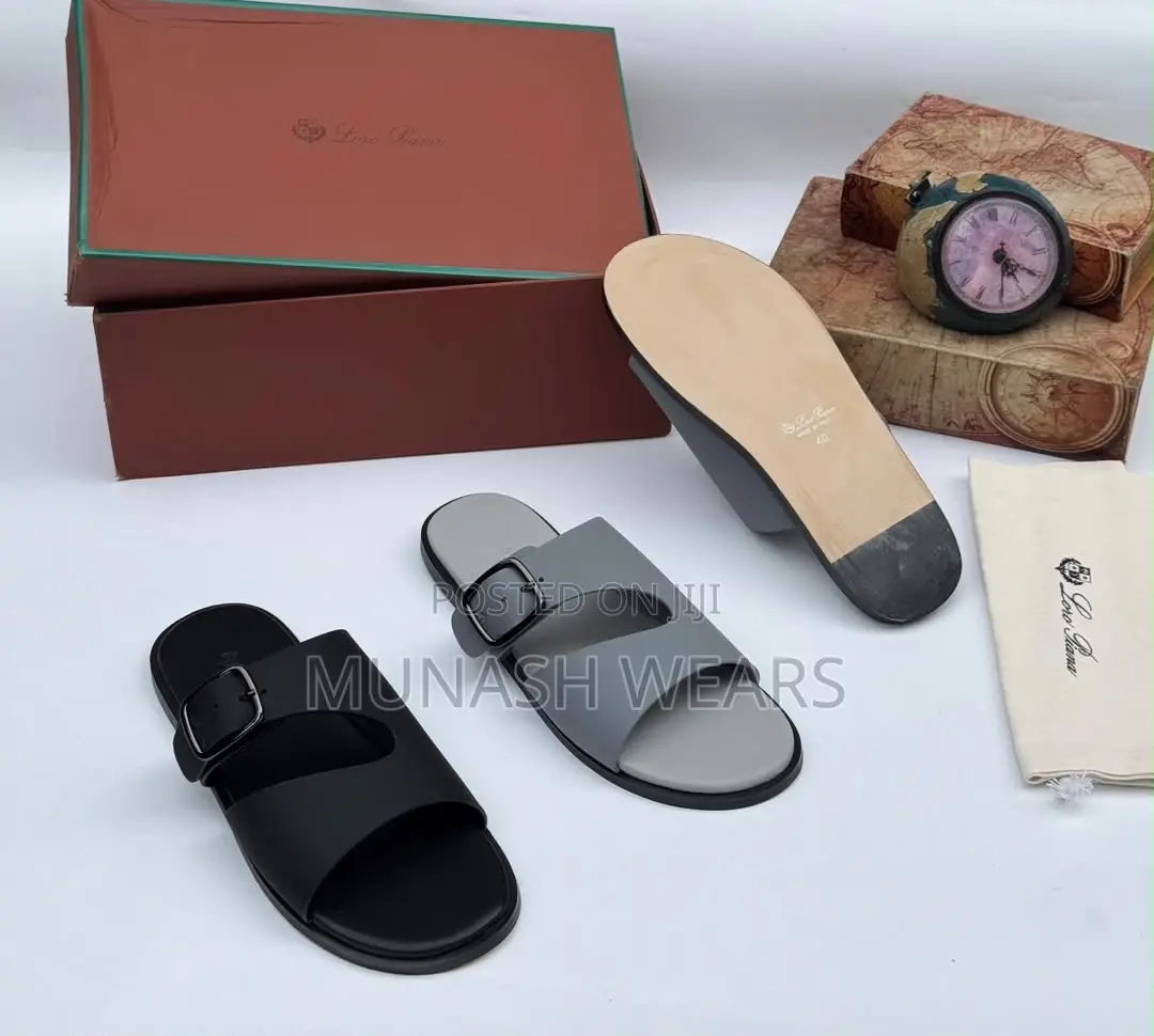 Loro Piani Leather Slipers Available in Colors 40-46
