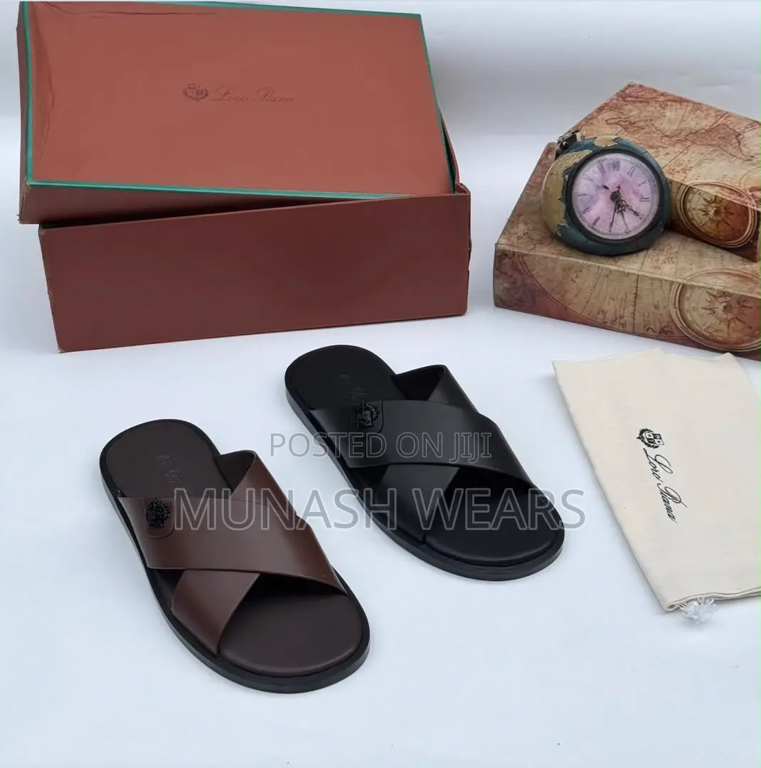Loro Piani Leather Slipers Available in Colors 40-46